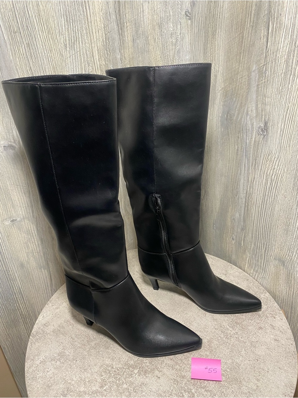 Apt. 9R Oktevía Women's Pointed Toe
Kitten Heel Knee-High Boots, Size: 6.5, Blac